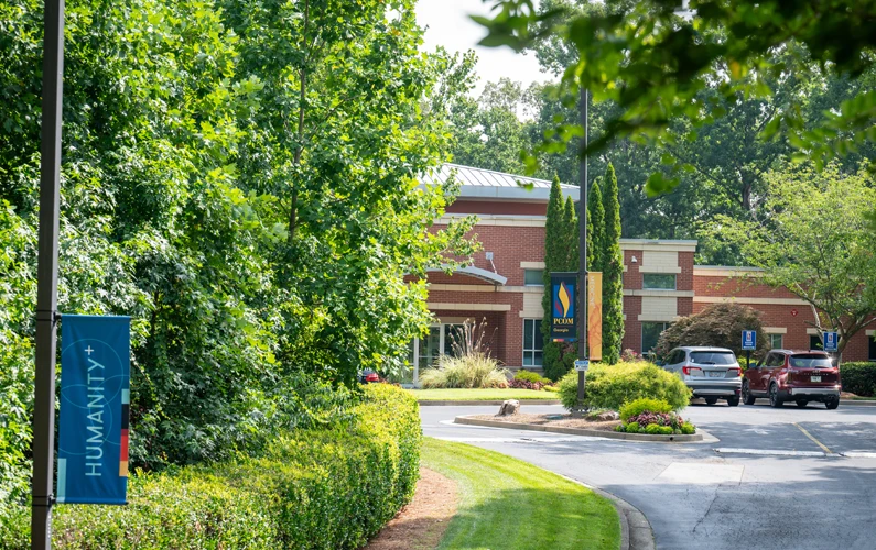 Scenic shot of PCOM Georgia's Northlake Drive administrative building