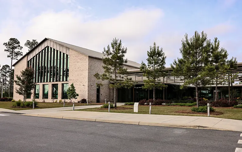 North side of building next to central courtyard